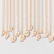 Necklace with Sign Language Symbols Sings Pendants-Personalized-Sairahaz Jewelers
