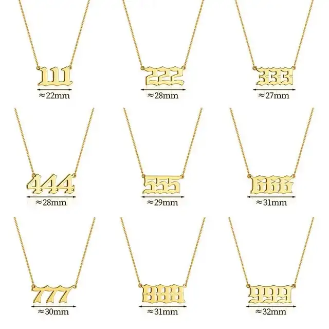 3 Numbers Necklace