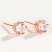 Round Cut Moissanite-Earrings-Sairahaz Jewelers