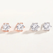 Round Cut Moissanite-Earrings-Sairahaz Jewelers