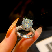 (Copy) Round Moissanite engagement ring-Rings-Sairahaz Jewelers