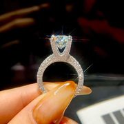 (Copy) Round Moissanite engagement ring-Rings-Sairahaz Jewelers