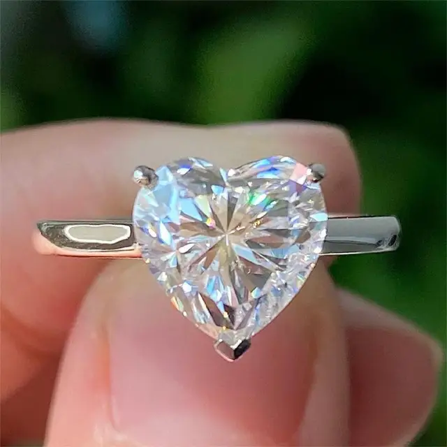 2 Carat Heart Shape Moissanite Ring