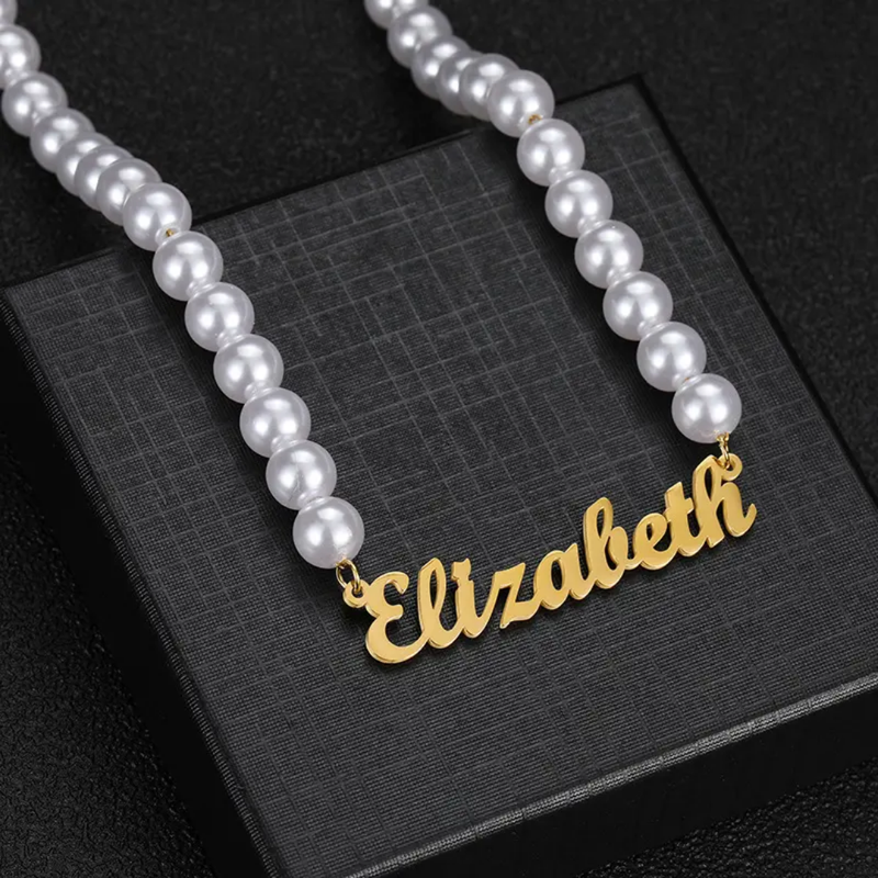 Custom Natural Pearl Women Necklace With Adjustable Length