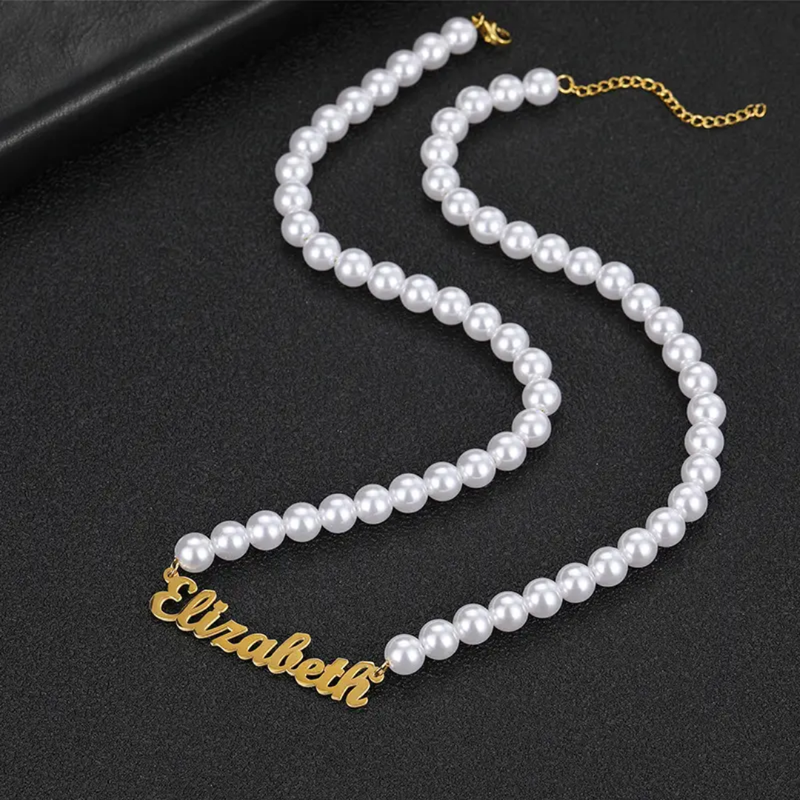 Custom Natural Pearl Women Necklace With Adjustable Length