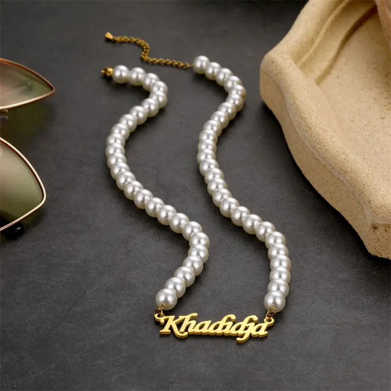 Custom Natural Pearl Women Necklace With Adjustable Length