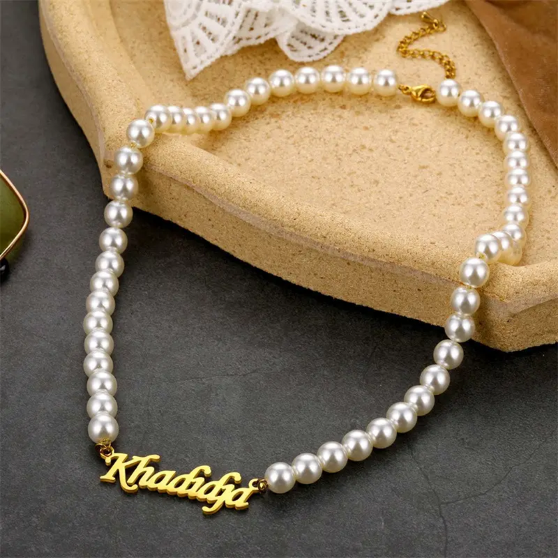 Custom Natural Pearl Women Necklace With Adjustable Length
