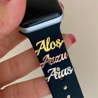 Personalized watch strap buckle with custom name engraving