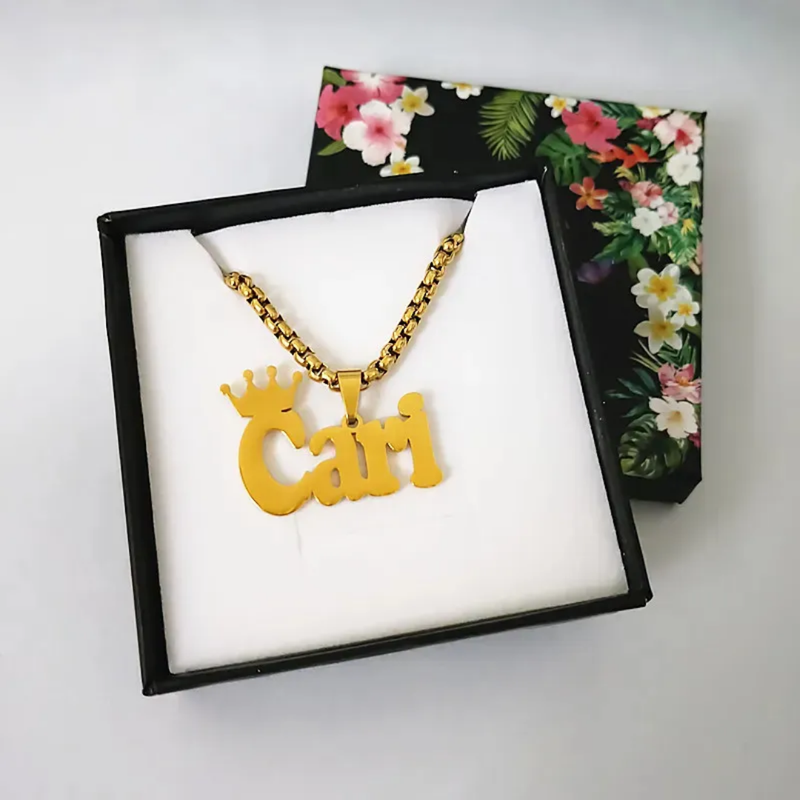 Custom Name Boys Pendant Chain Necklace