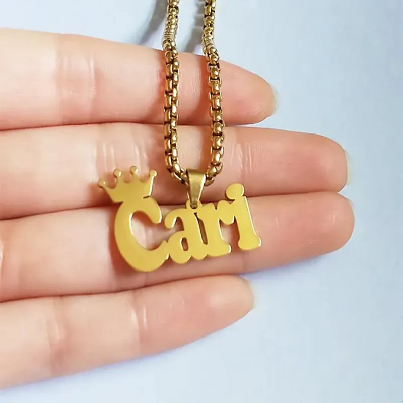 Custom Name Boys Pendant Chain Necklace