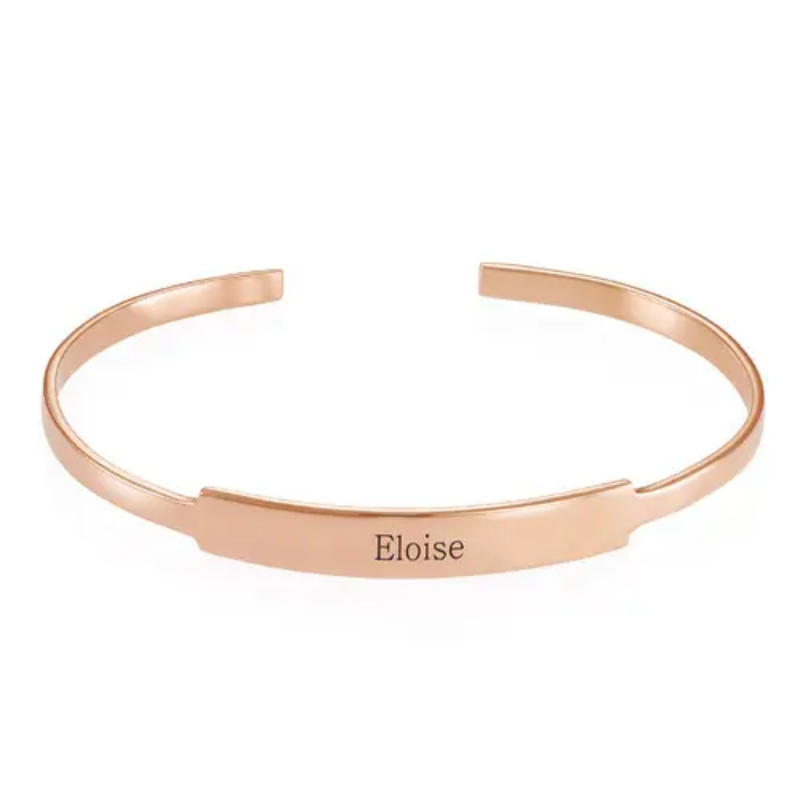 Name Bracelet In Gold Vermeil - view 2