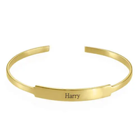 Name Bracelet In Gold Vermeil - view 1