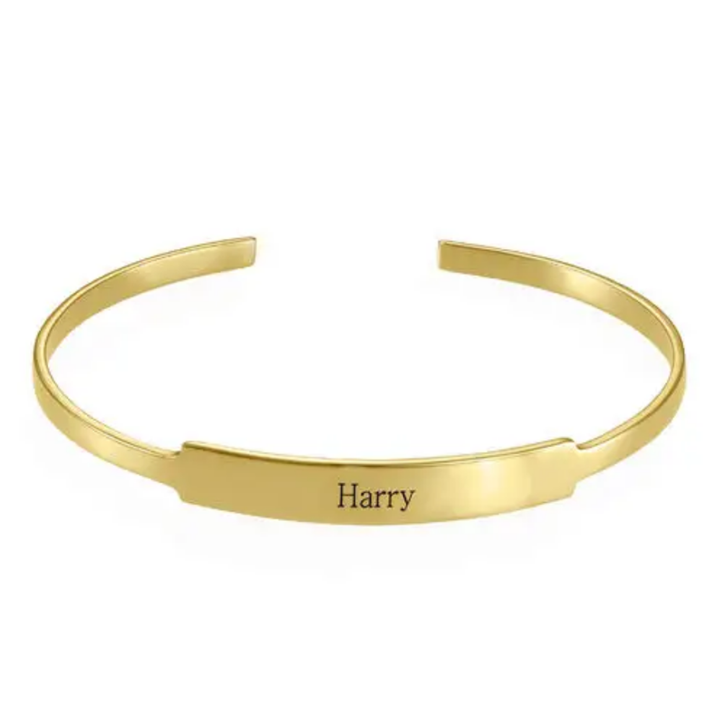 Name Bracelet In Gold Vermeil - view 1