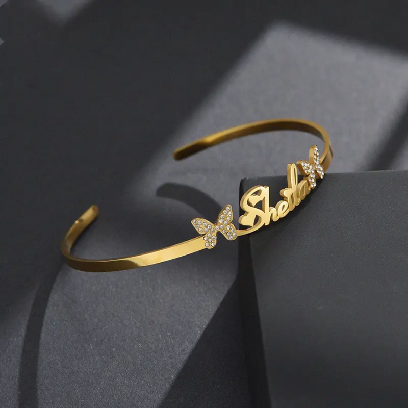 Name Bracelet In Gold Vermeil - view 2