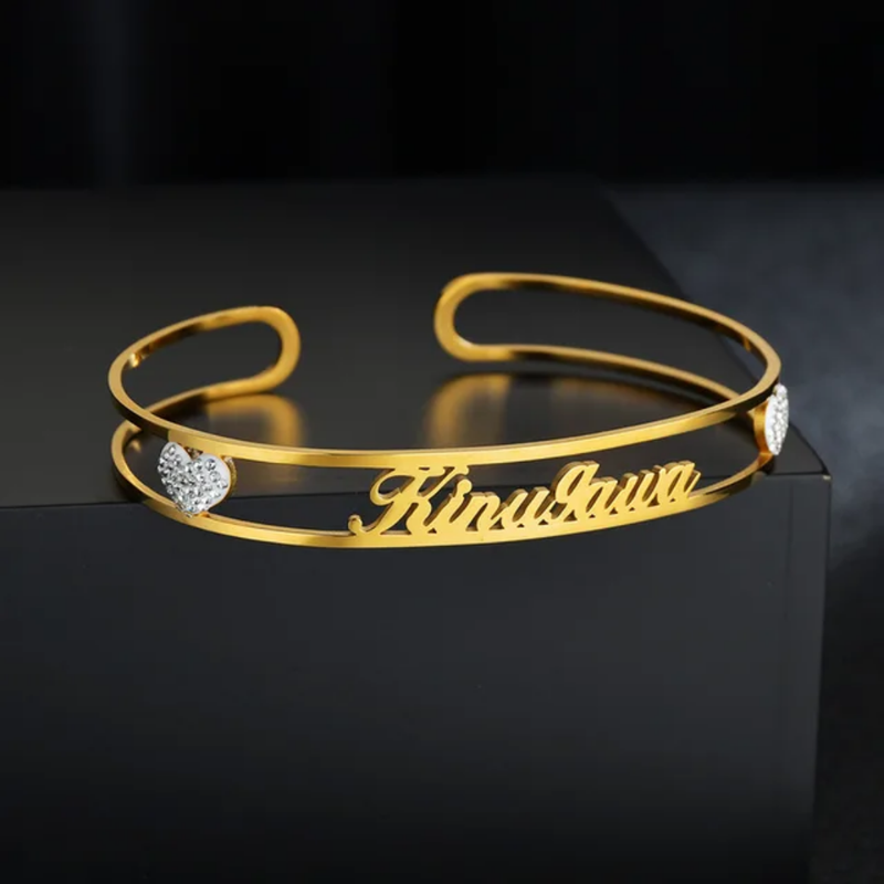 Open Cuff Name Bracelet - view 2