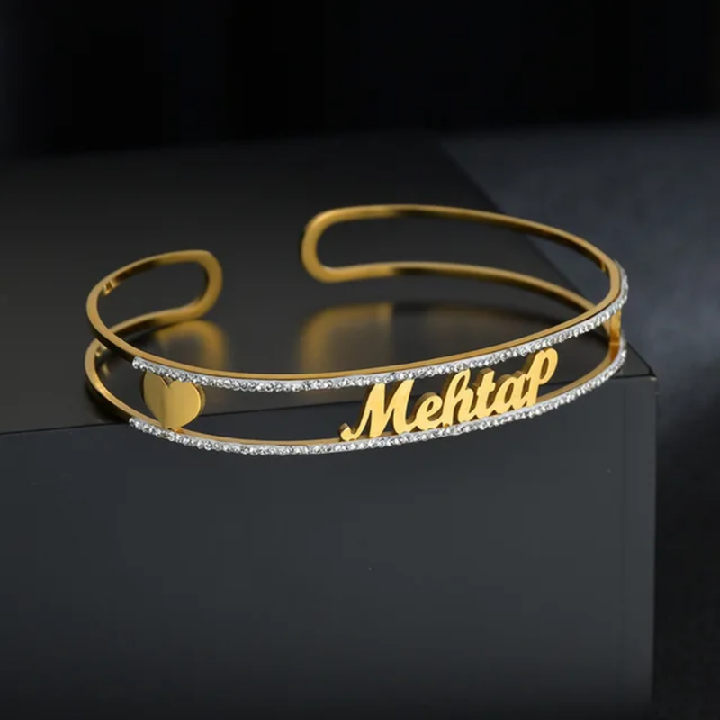 Open Cuff Name Bracelet - view 3