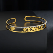 Open Cuff Name Bracelet - view 1