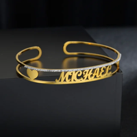 Open Cuff Name Bracelet - view 1