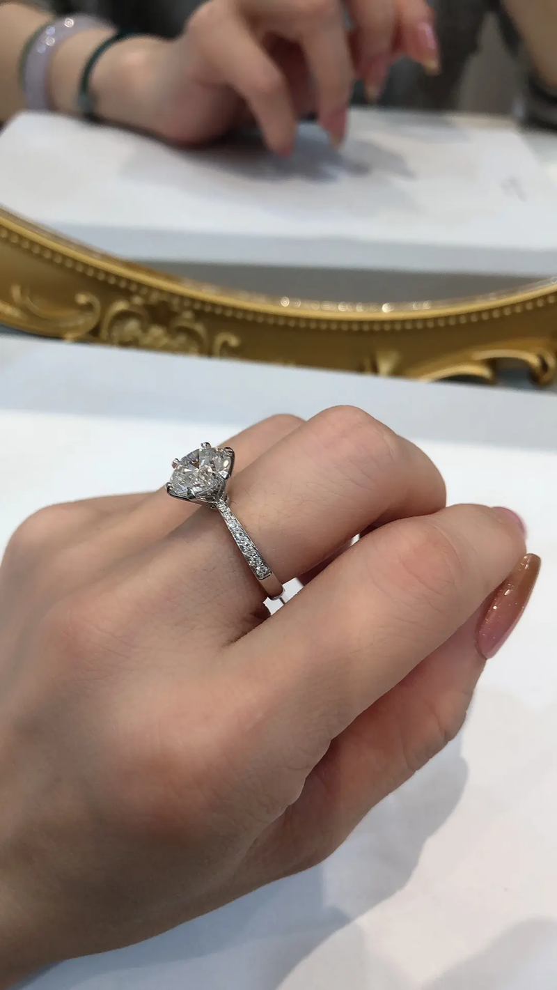 Round Moissanite Engagement Ring