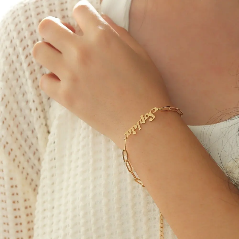 Open Cuff Name Bracelet - view 4