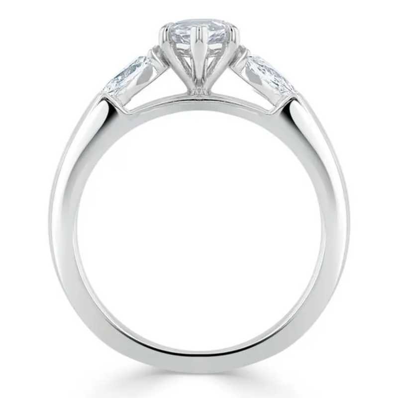 Marquise Diamond 3 Stones Moissanite Ring