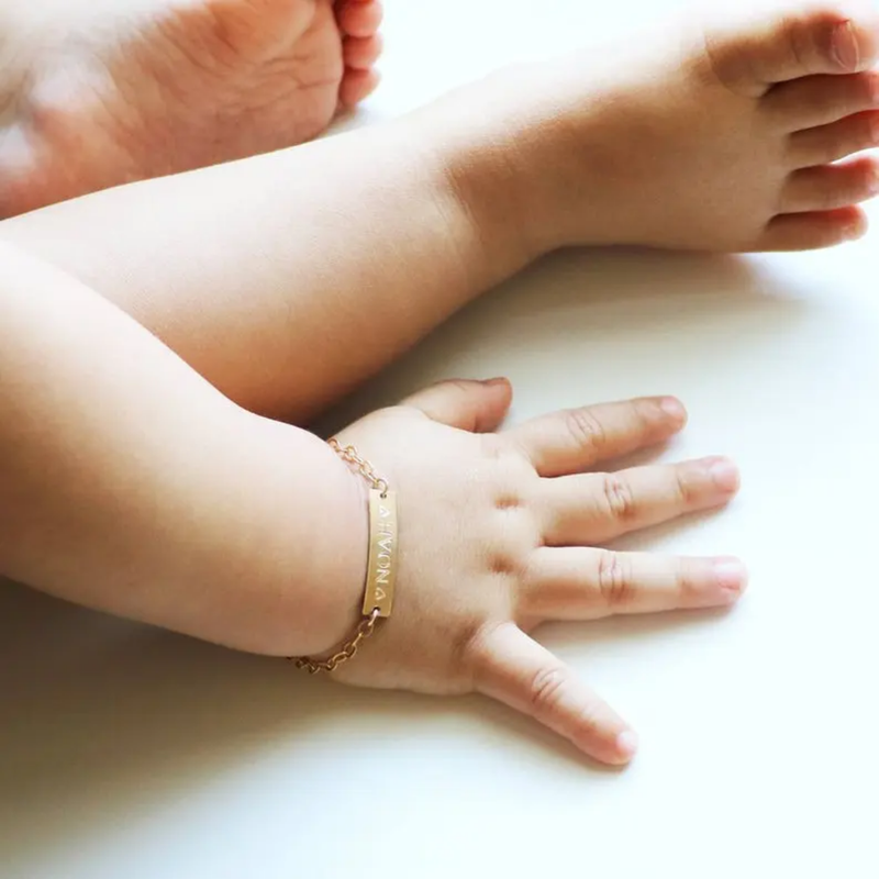 Custom Engraved Baby Name Bracelet