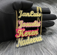 Custom acrylic name necklace by Sairahaz