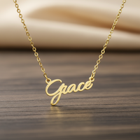 Stylish Script Name Necklace - view 1