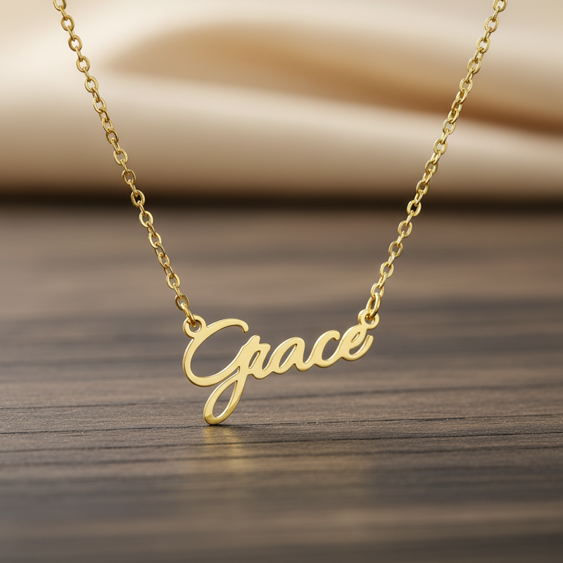 Stylish Script Name Necklace
