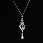 Simulated Pearl Wholesale Elegance Pendant Necklace-Pendant-Sairahaz Jewelers