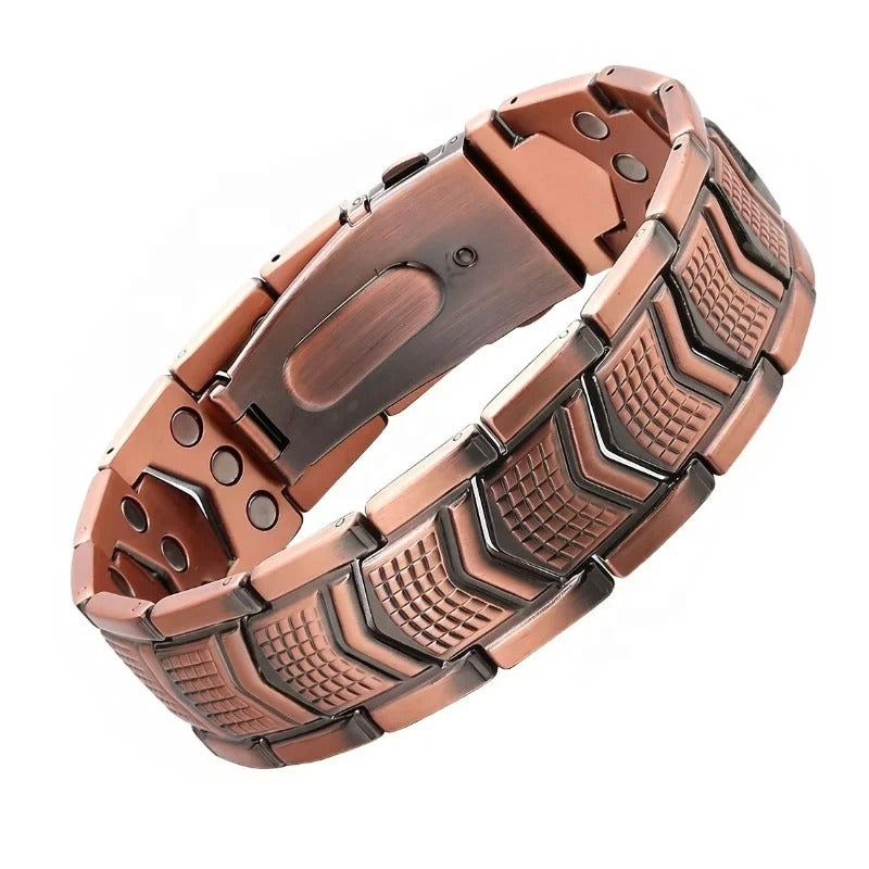 Bracelet magnétique pour hommes – Bracelet en cuivre de qualité supérieure, taille ajustable