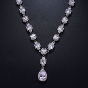 Glamour Charming Crystal Sparkling Necklace-Cubin Chains-Sairahaz Jewelers