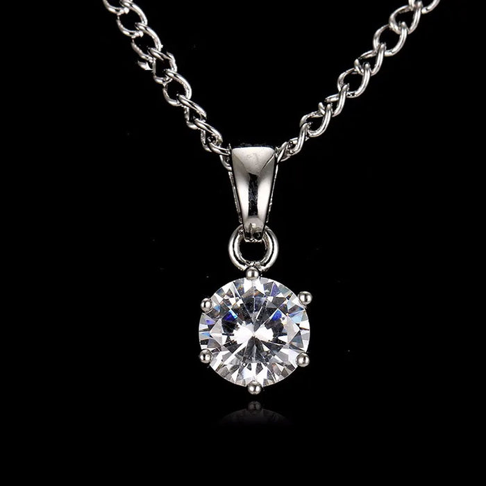 Round Cut Zircon Affordable Elegance Pendant Necklace