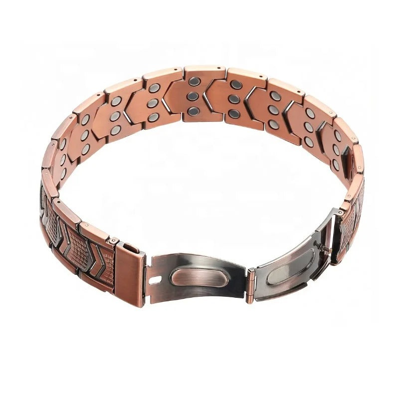 Bracelet magnétique pour hommes – Bracelet en cuivre de qualité supérieure, taille ajustable