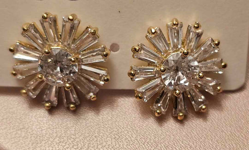 Sunshine CZ Flower Stud Earrings - Sparkling Floral Elegance Gift for her, gift for mom