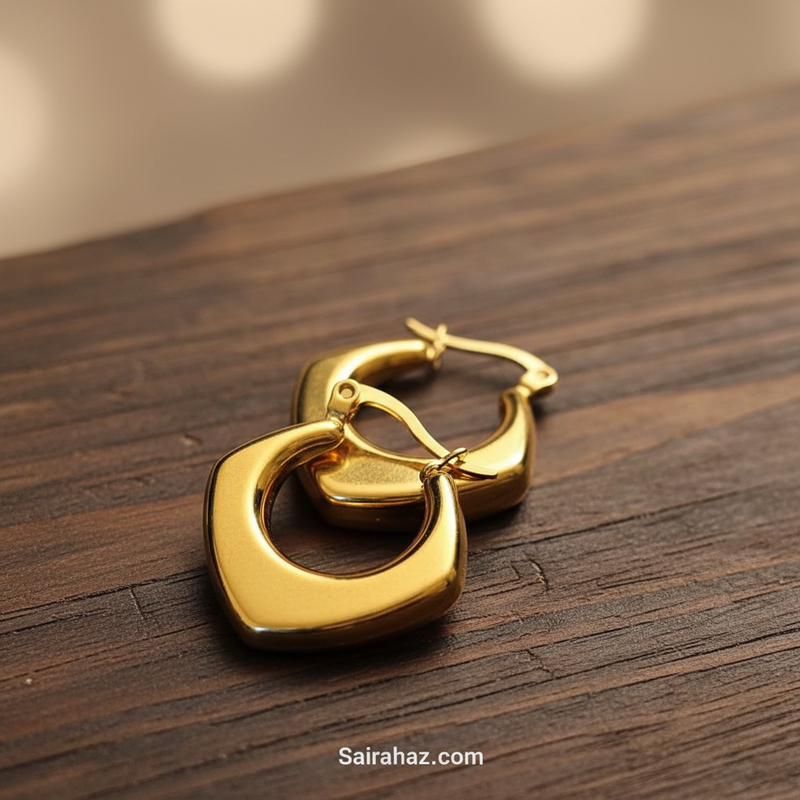 18K Gold Plated Hoop Earrings for Everyday Styling