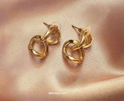 Bold and Beautiful: Chunky Linked Dangle Earrings for Impact-18k GP Women Earring-Sairahaz Jewelers