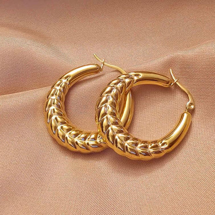 Chunky Gold Earrings Radiant Elegance: Hoop Earrings Gift for her - Gift for Mom