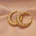 Chunky Gold Earrings Radiant Elegance: Hoop Earrings Gift for her - Gift for Mom