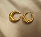 Unveil Radiance: Gold Plated Chunky Twist Earrings - Gift for her