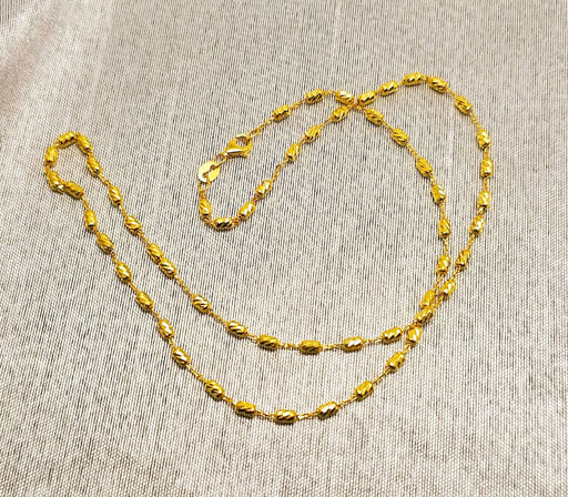 Beads Necklace Minimalist Sterling Silver with Gold Plating