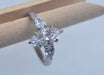 1 Carat Marquise 3 Stones Moissanite Ring-Rings-Sairahaz Jewelers