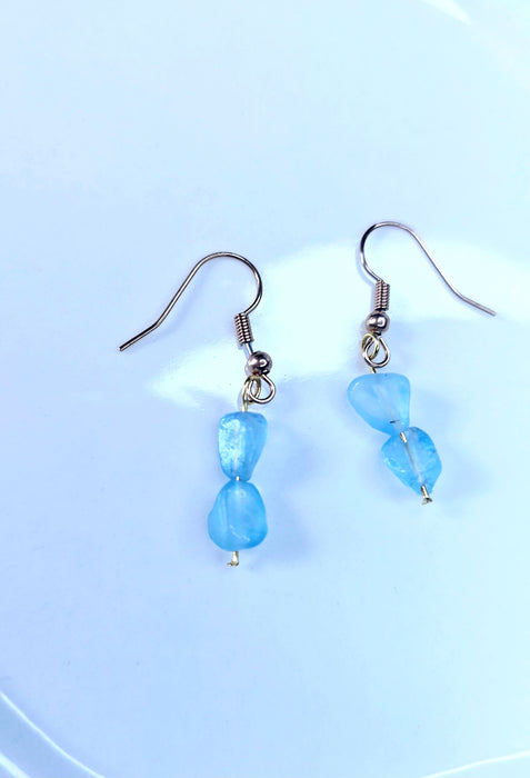 March Birthstone - Aquamarine Earrings