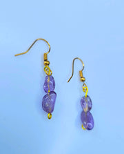 Amethyst February Birthstone Earrings-Earring-Sairahaz Jewelers