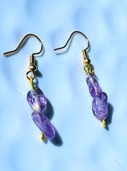 Amethyst February Birthstone Earrings-Earring-Sairahaz Jewelers