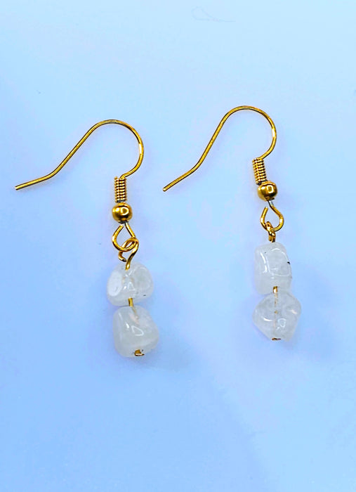 Moonstone Hook Earrings - June Birthstone