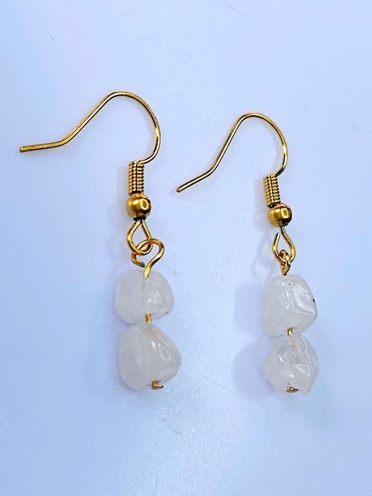 Moonstone Hook Earrings - June Birthstone