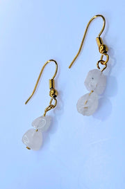 Moonstone Hook Earrings - June Birthstone-Earring-Sairahaz Jewelers