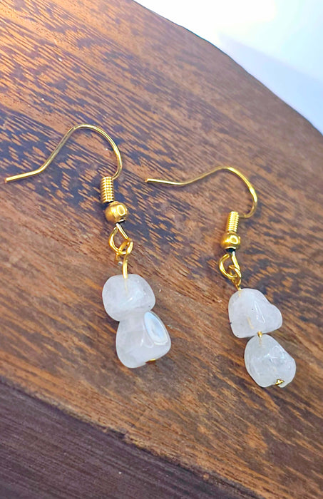 Moonstone Hook Earrings - June Birthstone