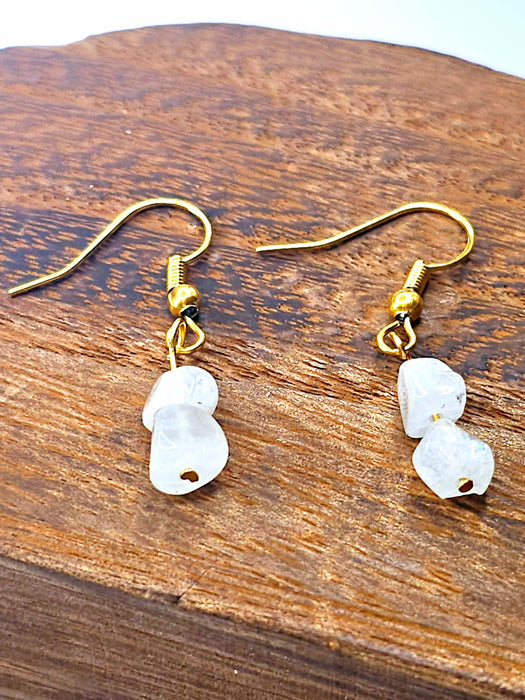 Moonstone Hook Earrings - June Birthstone